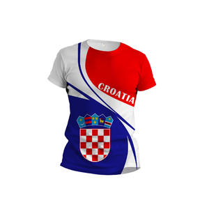 Venta al por mayor baratos personalizados Croacia equipo aficionados al fútbol productos accesorios publicidad promocional hombres <span class=keywords><strong>camisetas</strong></span> elección camiseta - Product Image 1