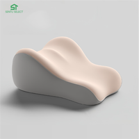 Oreiller multifonctionnel pour couple en mousse à mémoire de forme, soutien de la hanche, forme oblongue, tricoté, respirant, amovible, pour siège, avion, hôtel