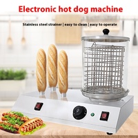 Machine commerciale de hot-dog de colonne en aluminium d'écran filtrant d'acier inoxydable de chauffage à quatre tubes à température contrôlée
