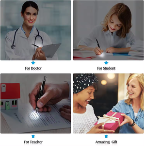 Bolpoin ujung cahaya kustom dengan lampu LED untuk menulis dalam gelap, bolpoin senter portabel - Product Image 6