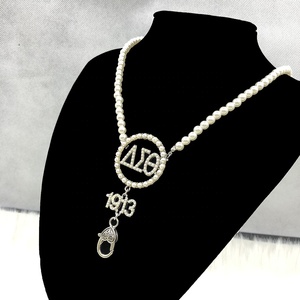 Tất Cả Các Sorority Nhân Viên Thẻ Ngọc Trai Mặt Dây Chuyền Vòng Cổ Dst Zeta Phi Beta Sigma Gamma Rho Alpha Ngọc Trai Dây Buộc Với Năm - Product Image 4