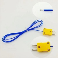 Termopar Tipo K JYX con Cable Desnudo, Sensor Aislado con PTFE Azul, Resistente al Agua IP65, Sonda de 1m, Resolución 1C, Temperatura por Puerto Serial