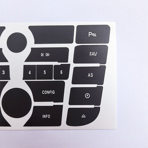 Autocollant de réparation des boutons de radio CD Buick Excelle, adhésif en PVC noir pour lecteur MP3 MP4 - Product Image 2