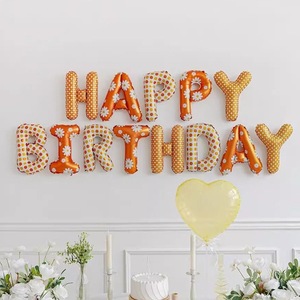 Guirnalda de Globos de Aluminio con Letras de Feliz Cumpleaños, Estilo Ins, Más Vendida, para Decoración de Fondo de Cumpleaños - Product Image 3