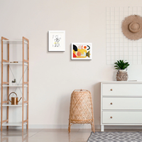 Cadre photo en bois pour affiche de conception innovante multicolore avec cadres photo pour la décoration intérieure
