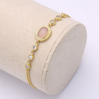 Bracelets tendance en argent sterling 925 plaqué or 18 carats avec zircon et pierres précieuses de guérison, fabrication OEM/ODM de luxe, cadeau pour femme