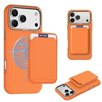 Étui de téléphone magnétique à motif animalier avec porte-cartes et finition mate pour iPhone 17 Pro Max et 16 – Coque de protection