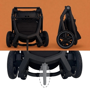 Passeggino di Lusso 3-in-1 Pieghevole con Seggiolino <span class=keywords><strong>Auto</strong></span> <span class=keywords><strong>per</strong></span> <span class=keywords><strong>Neonati</strong></span> fino a 3 Anni, Telaio in Lega di Alluminio - Product Image 6