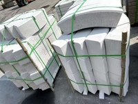 Pavés de bordure de route en granit blanc naturel, finition flammée, design moderne, tailles sur mesure, durables, écologiques, modèle G682