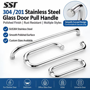 Manija de Acero Inoxidable 304 para Puerta de Ducha, Manija para Puerta de Vidrio, Barra de Agarre para Puerta de Baño, Herrajes Pulidos, Tamaño Personalizado - Product Image 1