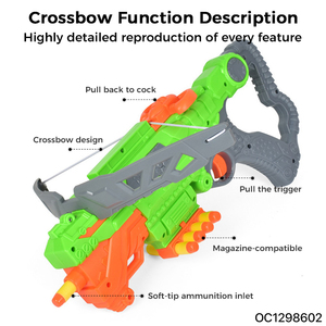 Arco <span class=keywords><strong>de</strong></span> Juguete <span class=keywords><strong>de</strong></span> Plástico <span class=keywords><strong>de</strong></span> 38CM, Modelo 2026, Juego <span class=keywords><strong>de</strong></span> Disparos con Balas Blandas para Niños - Product Image 5
