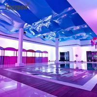 Film PVC effet miroir pour décoration de plafond, pour piscine, plafond tendu brillant