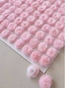 Boules de fourrure d'animaux avec pompon en vison, 3cm, à coudre sur écharpe tricotée, chaussures, accessoires de décoration, Mini, 30mm, livraison gratuite - Product Image 4