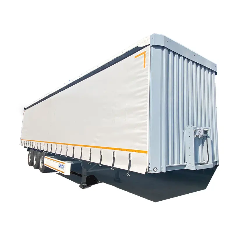 New And Cheap Curtain Side Semi Trailer Transport Lowering Side Curtain Truck Trailer