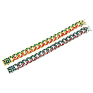 Pulsera de Cadena de Aleación con Diseño Geométrico Innovador y Doble Color de Diamantes de Imitación, Estilo Hiphop para Hombre, Joyería de Moda, Venta Caliente 2026 - Product Image 6