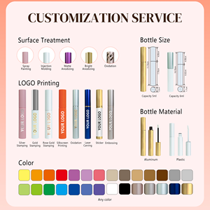 Tùy chỉnh nhãn Mascara Lông Mày Gel bóng Ống chăm sóc da Bút kẻ mắt kim loại chai bán buôn rỗng lông mày Lash keo container - Product Image 5