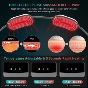 Collier de massage EMS à impulsions électriques 15 niveaux et chauffage 5 niveaux, double impulsion et compresse chaude pour les douleurs musculaires - Product Image 5