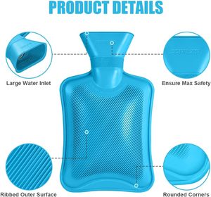 Bouteille d'eau chaude en caoutchouc tricotée de 500 ml avec housse, directement de l'usine - Product Image 6
