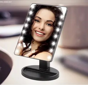 Fabriek Ingebouwde 16 Led-Verlichting Spiegel Make-Up Make-Up Spiegel Smart Espejo Touchscreen Miroir Make-Up Spiegel Met Opbergblad