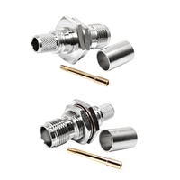 Connecteur à sertir TNC femelle 50 ohms pour câble coaxial de communication RF LMR300 5DFB