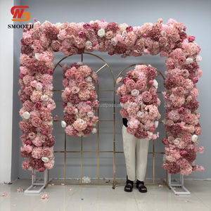 SMOOTH Camino de Mesa Floral para Boda, Hecho a Mano, con Rosas Artificiales de Seda Rosa Intenso, Ecológico - Product Image 6