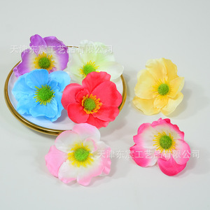 ดอกป๊อปปี้ประดิษฐ์จาก Dongchen Crafts ดอกไม้ผ้าไหมสำหรับตกแต่งงานแต่งงาน ดอกไม้ขนาดเล็กหลากสีสัน อุปกรณ์ตกแต่งหมวก - Product Image 3