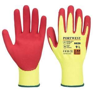 PORTWEST - A626Y5RL Vis-Tex HR cut nitrile yellow/<b>red</b> <b>glove</b> - EAN 5036108321582 <b>GLOVES</b> - Product Image 1