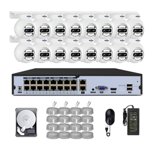 <span class=keywords><strong>2</strong></span>-cách âm thanh tầm nhìn ban đêm NVR Kit H265 IP65 4MP ống kính kép ai ngoài trời DOME PTZ IP PoE CCTV an ninh Hệ thống camera 16 kênh H.265 - Product Image 1