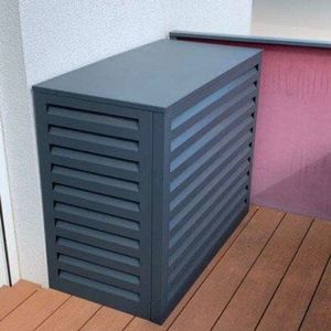 ODM OEM-carcasa de <span class=keywords><strong>aluminio</strong></span> para <span class=keywords><strong>exterior</strong></span>, cubierta decorativa de metal para <span class=keywords><strong>aire</strong></span> <span class=keywords><strong>acondicionado</strong></span>, para interiores o exteriores - Product Image 2