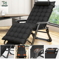 Fauteuil Inclinable Pliant de Grossiste Usine, Chaise Longue Portable avec Cadre Métallique pour Extérieur, Camping, Pique-nique, Bronzage, et Lit Ajustable à Plat