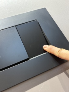 ABS-001 đen che giấu ABS bể vuông kép <span class=keywords><strong>Push</strong></span> Buttons Vòng tuôn ra bảng điều chỉnh cho phòng tắm nhà vệ sinh sử dụng - Product Image 4