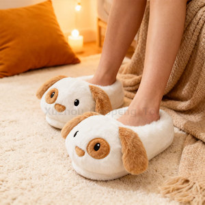 Chaussons en peluche pour animaux de compagnie, vente en gros d'usine, chaussons en peluche pour chiots, chaussons d'intérieur pour filles et garçons, chaussures chaudes et moelleuses pour l'hiver - Product Image 2