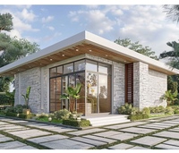 Structure en acier de luxe de haute qualité Maison villa préfabriquée Chalet de loisirs mobile européen Maison d'appartement à cadre triangulaire de vacances