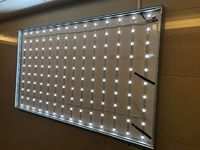 Profilé LED rectangulaire en aluminium pour caisson lumineux sans cadre avec tissu textile rétroéclairé, haute luminosité, étanche IP54