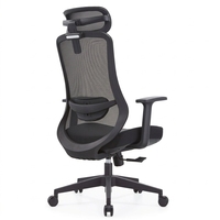 Chaise de bureau exécutive en maille avec appui-tête 4D et base autoportante – Solutions de mobilier de bureau pour espaces de travail à domicile