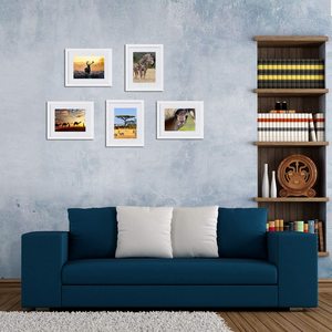 Tùy chỉnh khung ảnh bằng gỗ Bộ 5 hình ảnh hiển thị 8x10 với đệm hoặc 11x14 mà không có đệm tường bộ sưu tập khung ảnh - Product Image 5