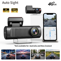 Cámara de Coche con Doble Lente 2K Delantera y Trasera 1080P, Grabador de Video 4G, GPS y WiFi en Tiempo Real, Grabación en Bucle, Monitoreo de Estacionamiento