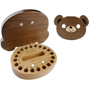 Las cajas <span class=keywords><strong>de</strong></span> madera del Hada <span class=keywords><strong>de</strong></span> los dientes en forma <span class=keywords><strong>de</strong></span> oso son regalos <span class=keywords><strong>de</strong></span> cumpleaños ideales para niños y <span class=keywords><strong>niñas</strong></span> recién nacidos que han perdido dientes y han tenido su primer - Product Image 1