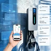 Nouveau chargeur mural pour véhicules électriques 7 kW, 11 kW, 22 kW avec application de contrôle, interface Type 2 GB/T, pour usage domestique
