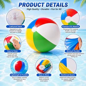 Juegos de Piscina Inflables de PVC con Logotipo Personalizado para Niños Pequeños, Actividades de Verano, Pelotas de Tamaño Personalizado para Niños, Juguetes de Playa - Product Image 2
