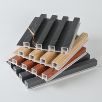 Panel de Revestimiento de Pared Interior Moderno, Ecológico, de WPC, Geométrico, 3D, Acanalado, Impermeable, Insonorizante e Ignífugo