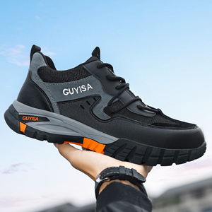 Chaussures de sécurité tendance pour hommes, baskets de travail à embout <span class=keywords><strong>d</strong></span>'acier, confortables avec coussin <span class=keywords><strong>d</strong></span>'air, bottes de chantier anti-écrasement industrielles - Product Image 2