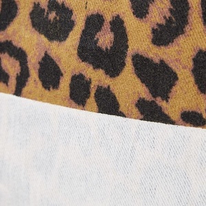 Sac à main imprimé léopard réutilisable à la mode avec logo personnalisé, sac fourre-tout unisexe en coton imprimé léopard, sac à main imprimé shopping - Product Image 2