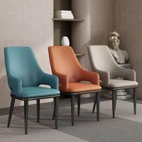 Chaise de salle à manger en cuir durable de haute qualité pour la maison, les restaurants, les cuisines, chaise à structure métallique