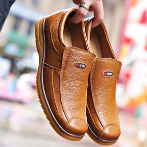 Zapatos Casuales para Hombre, de Cuero Vacuno Genuino, Mocasines Sin Cordones, Suela de TPR, Transpirables, Ligeros, Antideslizantes, con Forro de Malla para Otoño - Product Image 4