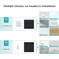 Vente en gros de cadres photo autocollants Mixtiles de nouvelle conception, 8x8 et 12x12 pouces, avec des bandes adhésives amovibles au dos