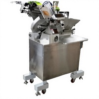 Nouvelle trancheuse verticale commerciale semi-automatique pour viande congelée, épaisseur réglable, portable
