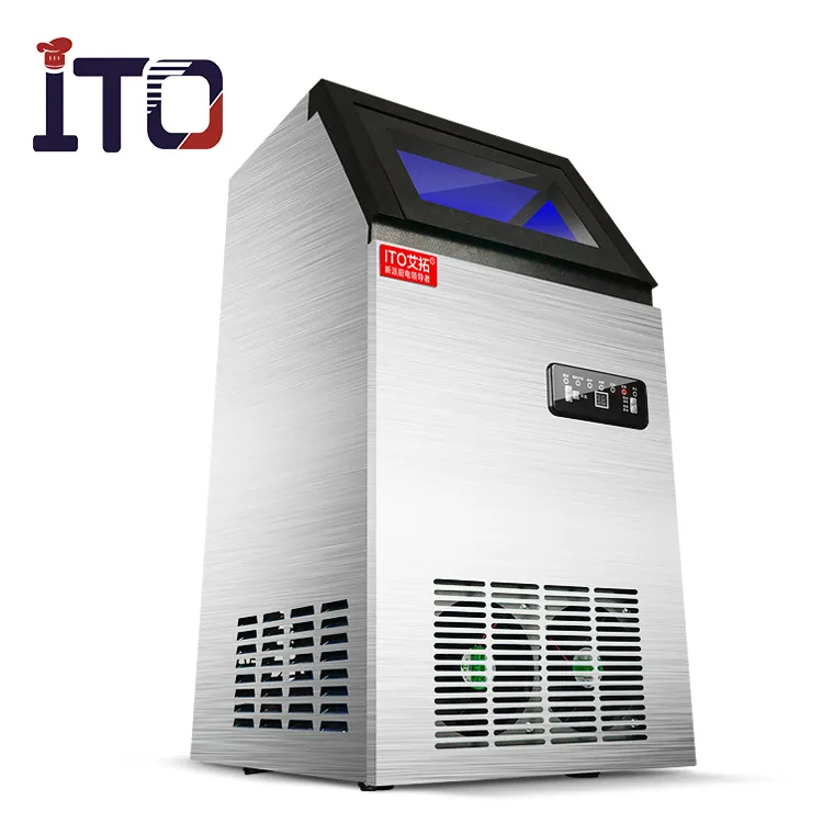 Máquina fabricante de gelo industrial comercial 40kg/24h, máquina de gelo de cubo on-line novo estilo para venda
