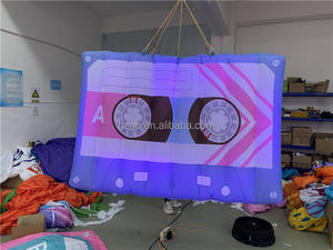 Signe d'accessoire de bande de cassette gonflable d'éclairage pour la décoration d'étape de DJ de boîte de <span class=keywords><strong>nuit</strong></span> - Product Image 3