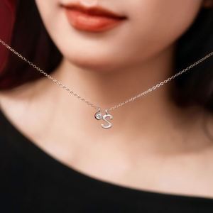 Dylam Cute Letter <b>Initial</b> Alphabet -S- <b>Pendant</b> Necklace for Women As Birthday Gifts Non Tarnish 5A Zirconia Jewelry - Product Image 3